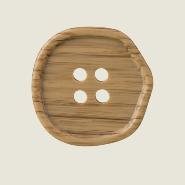 18-28mm Black Beige Khaki Geometric 4-Hole Wood Grain Resin Buttons 20PCS - Image 7