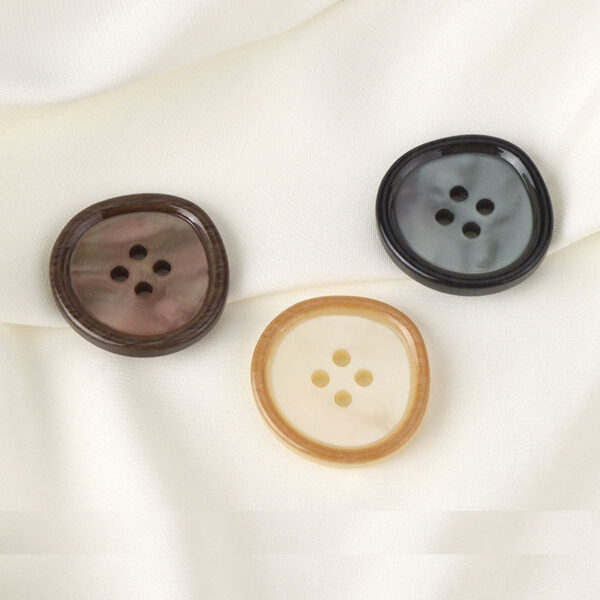 17.5-30mm Waterdrop Black Beige Brown Resin Buttons for Jackets 20pcs - Image 2