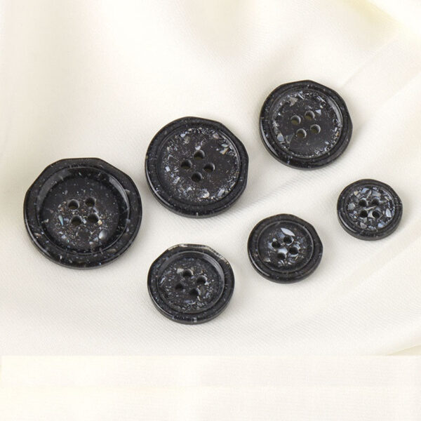 15/17.5/20/23/25/28mm Black White Resin Rock Four Hole Buttons for Trench Coats 12pcs - Image 3