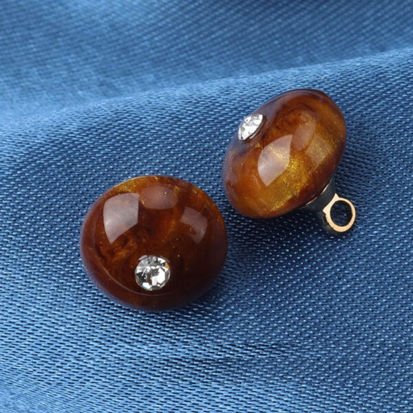 10mm Resin Bead Chinese Style Frog Buttons with Diamond 20pcs - Image 4