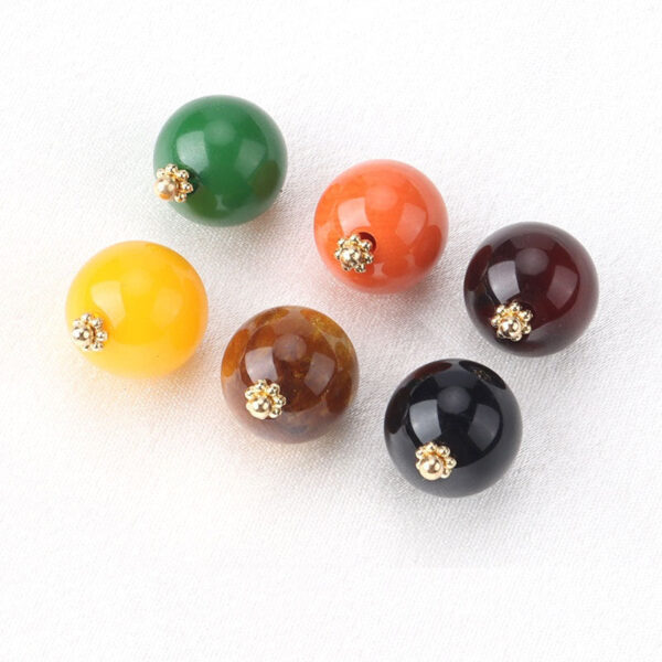 13mm Resin Bead Buttons with Flower Base for Chinese Silk Cheongsam Shirts 12pcs - Image 2