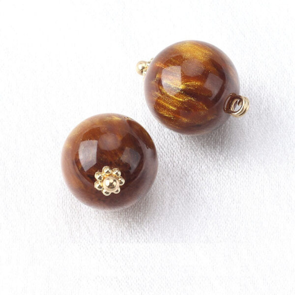13mm Resin Bead Buttons with Flower Base for Chinese Silk Cheongsam Shirts 12pcs - Image 6