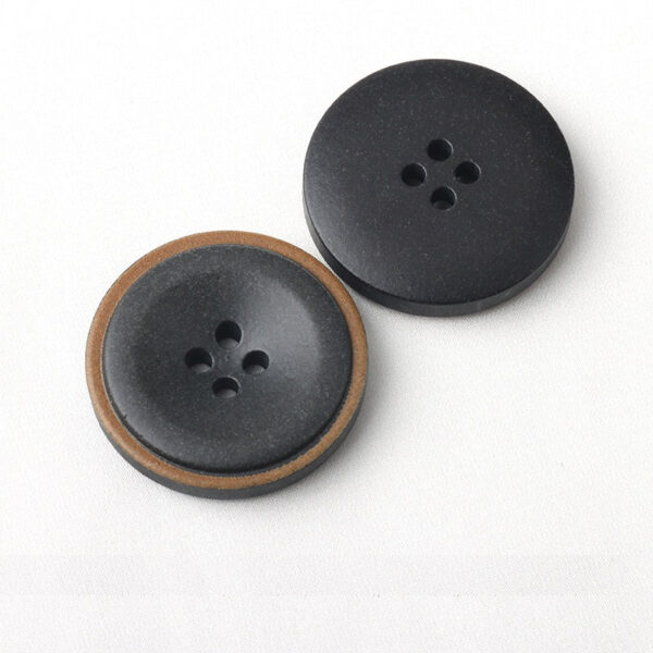 Recycled Burnt Edge Resin Four-Hole Coat Button 30 Pack (5 Sizes) - Image 4