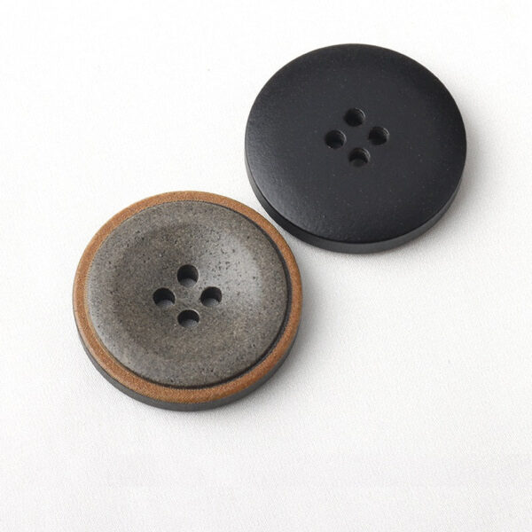 Recycled Burnt Edge Resin Four-Hole Coat Button 30 Pack (5 Sizes) - Image 5