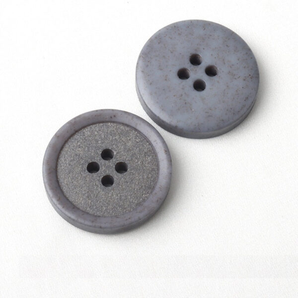 15-25mm Beige Gray Frosted Resin Recycled Four-Hole Buttons 30 Pack - Image 6