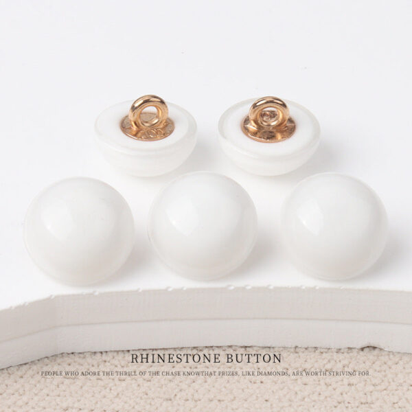 11mm Shiny Resin Mushroom Shape Fashion Buttons with Metal Shanks 60 Pack - Image 2