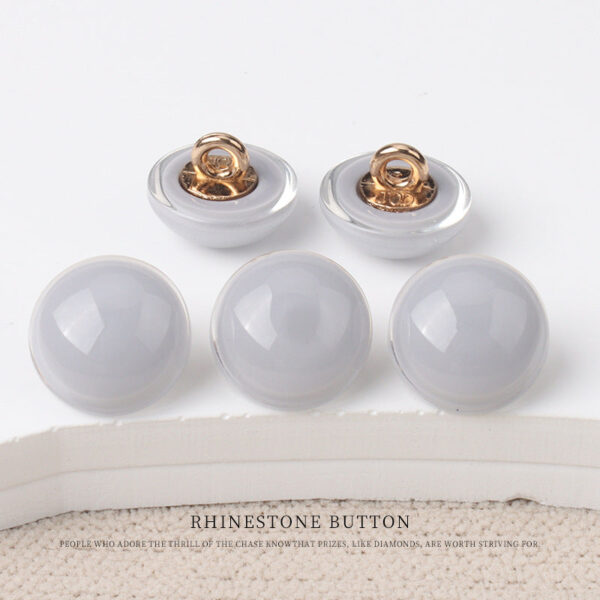 11mm Shiny Resin Mushroom Shape Fashion Buttons with Metal Shanks 60 Pack - Image 5