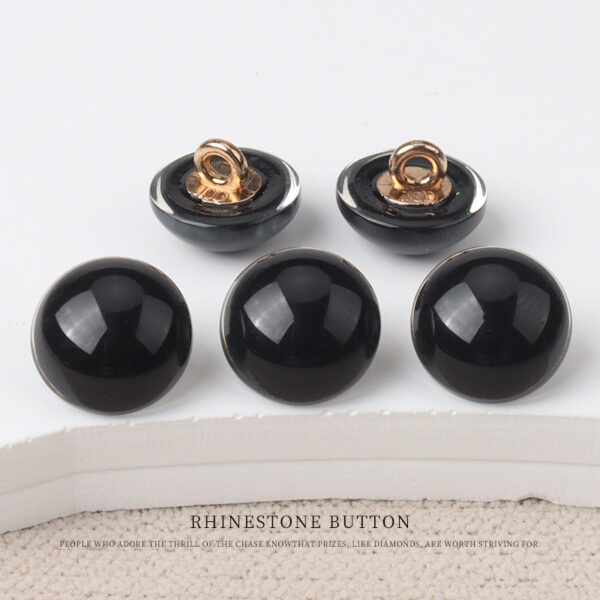 11mm Shiny Resin Mushroom Shape Fashion Buttons with Metal Shanks 60 Pack - Image 3