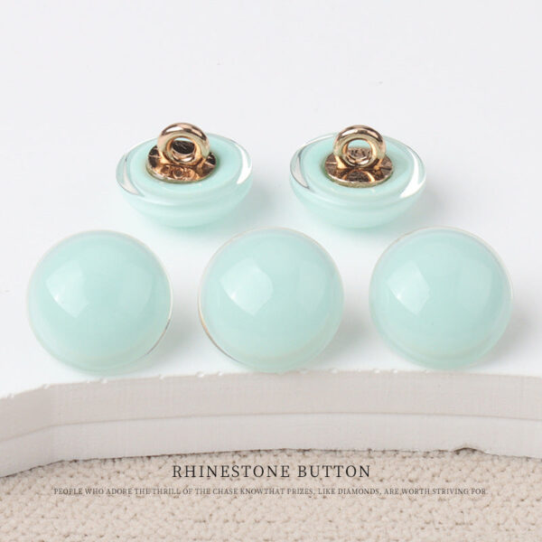 11mm Shiny Resin Mushroom Shape Fashion Buttons with Metal Shanks 60 Pack - Image 6