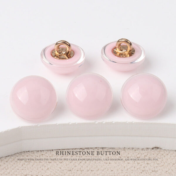 11mm Shiny Resin Mushroom Shape Fashion Buttons with Metal Shanks 60 Pack - Image 7