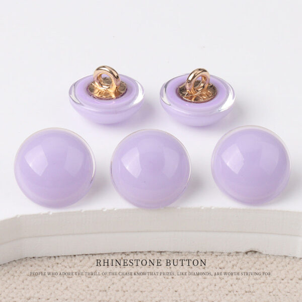 11mm Shiny Resin Mushroom Shape Fashion Buttons with Metal Shanks 60 Pack - Image 4