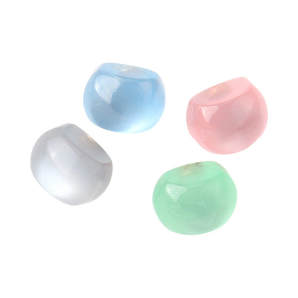 10mm Colorful Resin Pearl Luster Small Buttons with Metal Shanks 70 Pack - Image 2