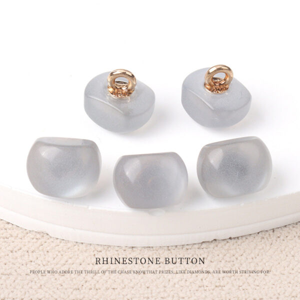 10mm Colorful Resin Pearl Luster Small Buttons with Metal Shanks 70 Pack - Image 9