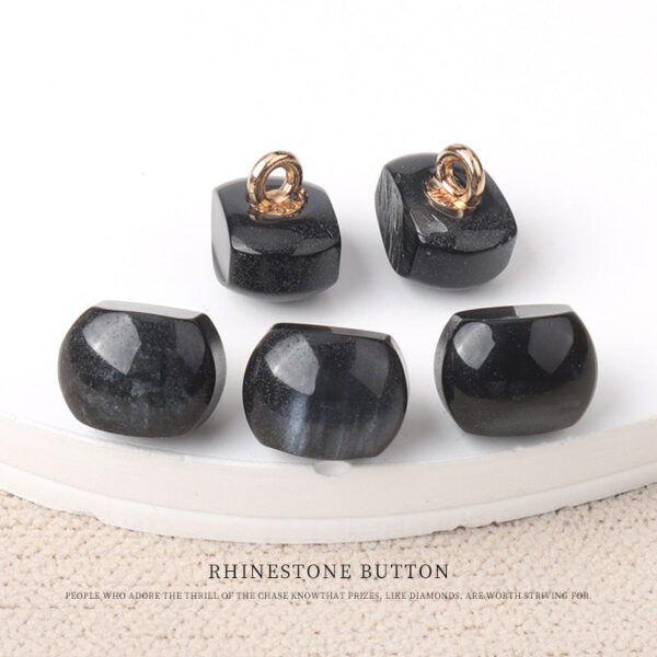 10mm Colorful Resin Pearl Luster Small Buttons with Metal Shanks 70 Pack - Image 10