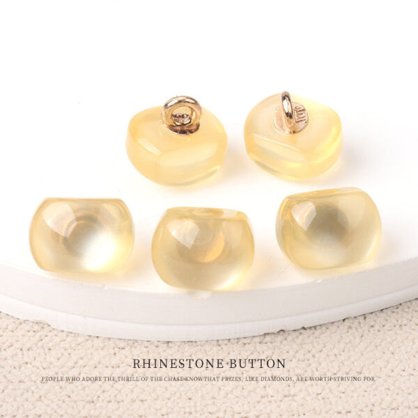 10mm Colorful Resin Pearl Luster Small Buttons with Metal Shanks 70 Pack - Image 8