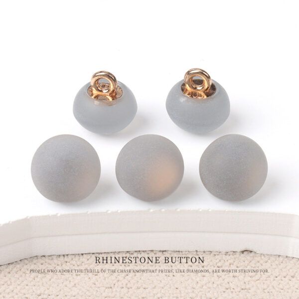 10mm 7 Color Round Matte Resin Small Buttons with Metal Shank 70 Pack - Image 9