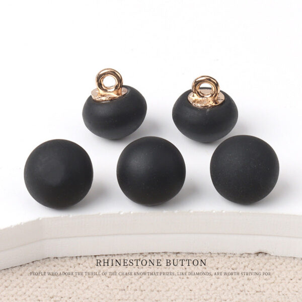 10mm 7 Color Round Matte Resin Small Buttons with Metal Shank 70 Pack - Image 6