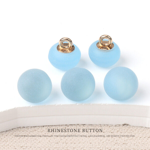 10mm 7 Color Round Matte Resin Small Buttons with Metal Shank 70 Pack - Image 5