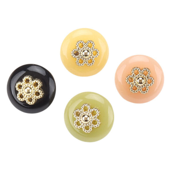 11mm Chinese Resin Floral Shank Buttons for Qipao and Retro Shirts 30 Pack - Image 2