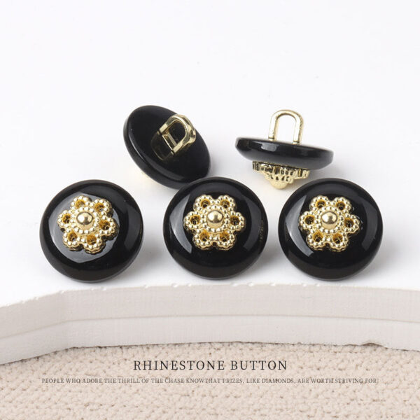11mm Chinese Resin Floral Shank Buttons for Qipao and Retro Shirts 30 Pack - Image 3
