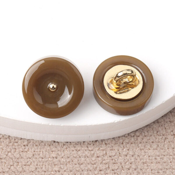 11mm Round Resin Shank Buttons for Women's Cheongsam Shirts Hanfu 20pcs
