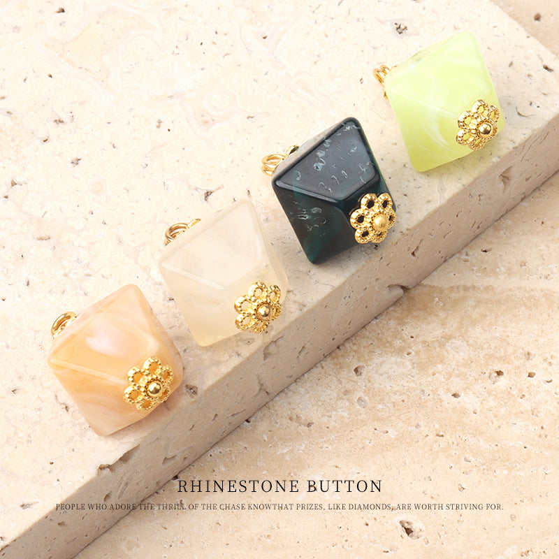 12mm Chinese Square Acrylic Buttons for Tang Suit Hanfu Qipao - Image 5