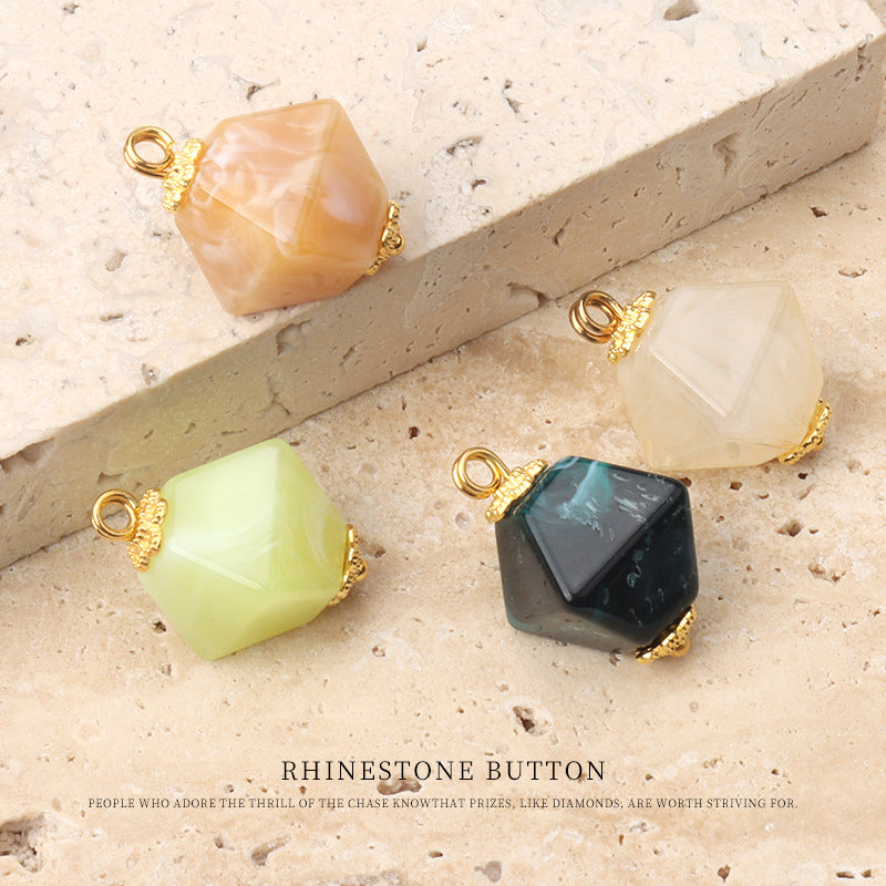 12mm Chinese Square Acrylic Buttons for Tang Suit Hanfu Qipao - Image 4