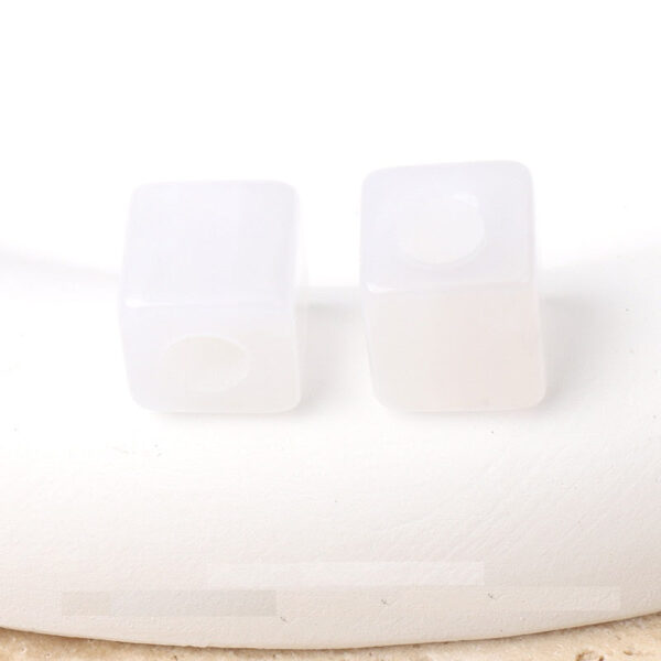 8mm Square Beaded Buttons with Round Holes for Handmade DIY Accessories 30 Pack - Image 4