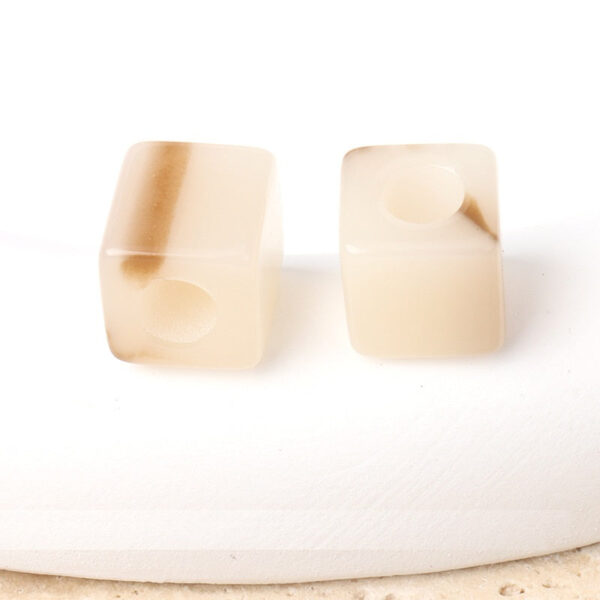 8mm Square Beaded Buttons with Round Holes for Handmade DIY Accessories 30 Pack - Image 6