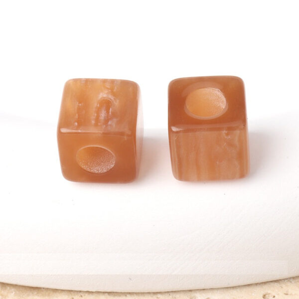 8mm Square Beaded Buttons with Round Holes for Handmade DIY Accessories 30 Pack - Image 7