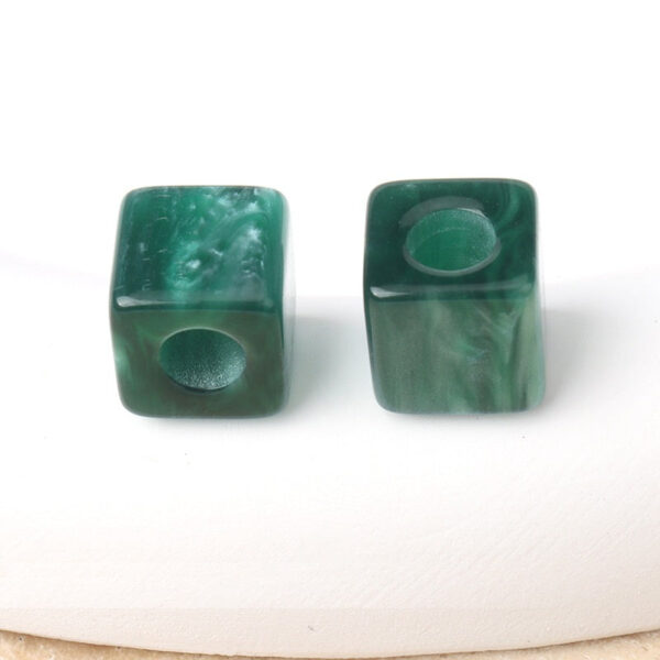 8mm Square Beaded Buttons with Round Holes for Handmade DIY Accessories 30 Pack - Image 8