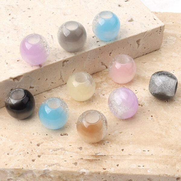 12mm 10-Color Resin Beads with Pearl Luster for Handmade DIY Jewelry 50 Pack - Image 2