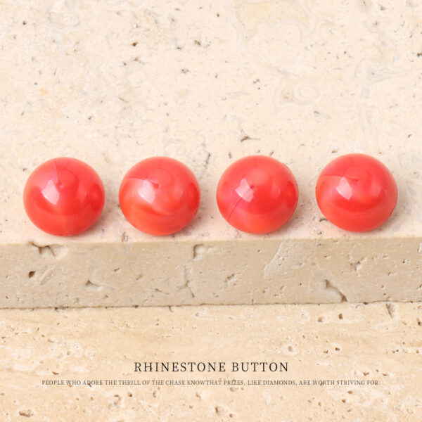 11mm Colorful Round Mushroom Acrylic Button with Metal Shank 28 Pack - Image 3