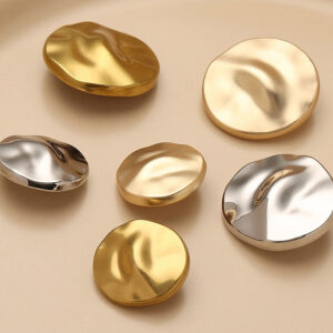 Unique Gold Silver Metallic Shank Sewing Buttons 10pcs
