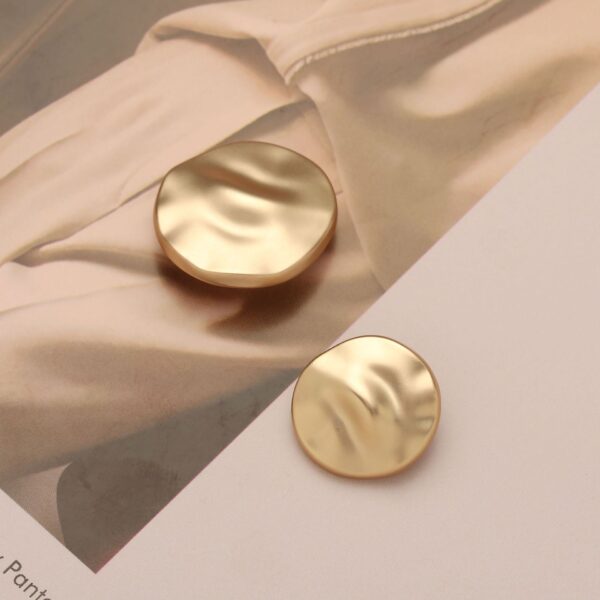 Unique Gold Silver Metallic Shank Sewing Buttons 10pcs - Image 3