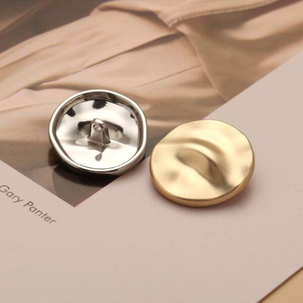 Unique Gold Silver Metallic Shank Sewing Buttons 10pcs - Image 4
