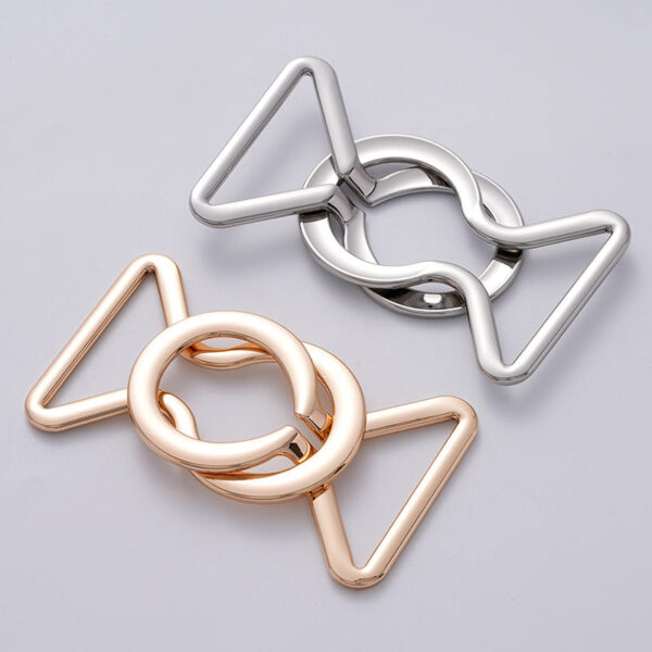 Chinese Style Waist Adjusting Decorative Metal Coat Belt Buckle 2pcs - Image 2