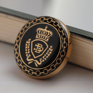 Vintage British College Style Crown Chain Pattern Alloy Jacket Buttons 10pcs