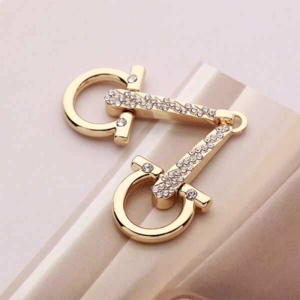 Women's Slim Belt Pair Buckle with Fashionable Heart Decorative Buckle 2pcs