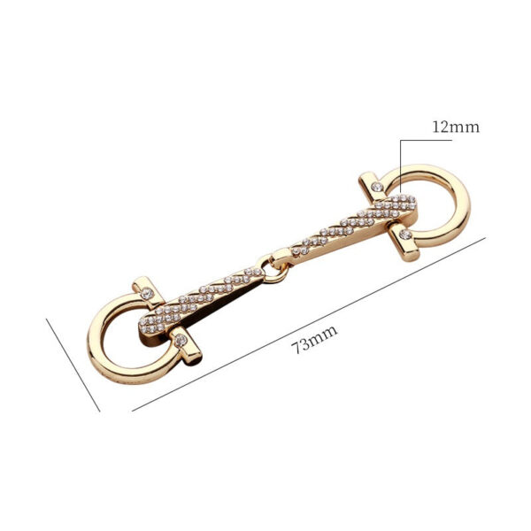 Women's Slim Belt Pair Buckle with Fashionable Heart Decorative Buckle 2pcs