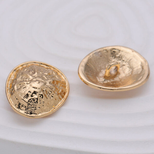 22mm Rose Gold Convex Clam Shell-Shaped Metal Button 10pcs - Image 2