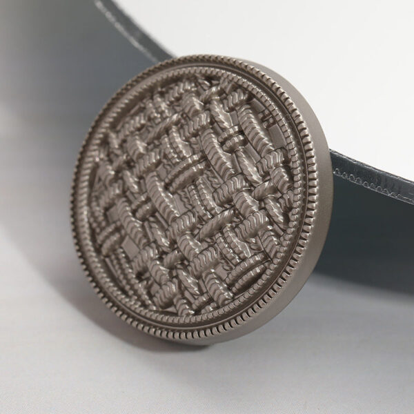 British Retro Zinc Alloy Button with Linen Rope Check 10pcs - Image 3