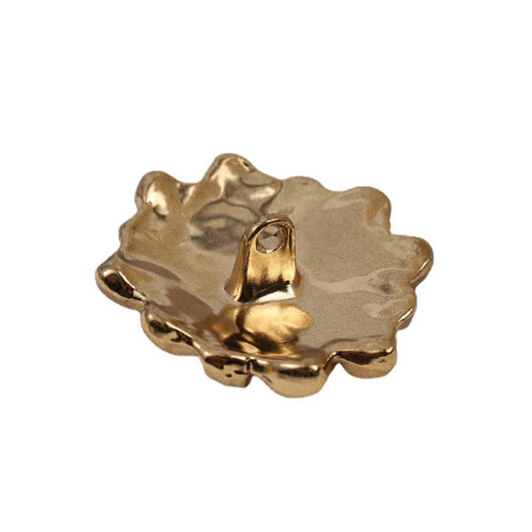 24MM Retro Gold Alloy Metal Sewing Button 10pcs - Image 3
