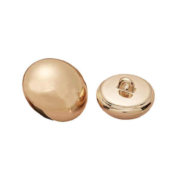 Gold Silver Glossy Hollow Mushroom-Shaped Metal Shank Button 6pcs - Image 5