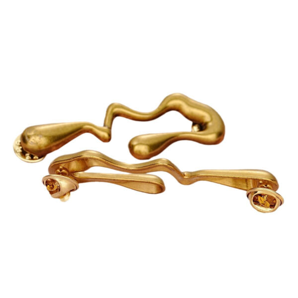 Irregular Teardrop-Shape Vintage Golden Sew Free Waist-Cinching Buckle,2pcs