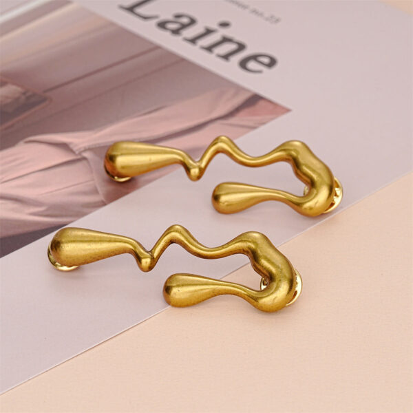 Irregular Teardrop-Shape Vintage Golden Sew Free Waist-Cinching Buckle,2pcs - Image 3