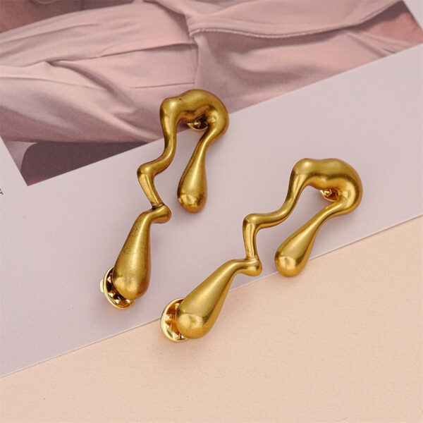 Irregular Teardrop-Shape Vintage Golden Sew Free Waist-Cinching Buckle,2pcs - Image 4