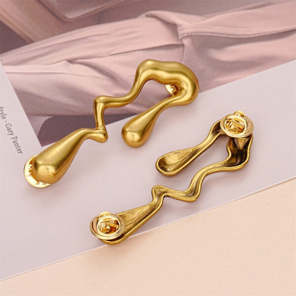 Irregular Teardrop-Shape Vintage Golden Sew Free Waist-Cinching Buckle,2pcs - Image 2