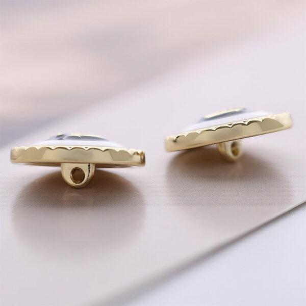 British Fashion Anchor Oil Hand Sewn Metal Button 10pcs - Image 3