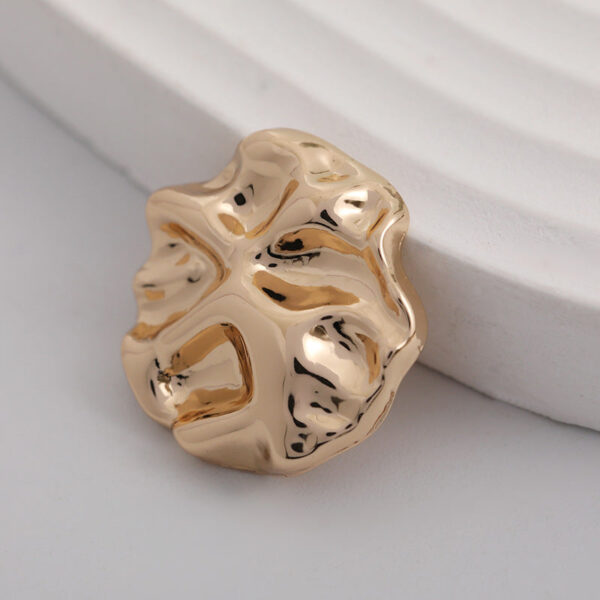 Retro Clothing Coral Golden Metal Shank Buttons 10pcs - Image 5